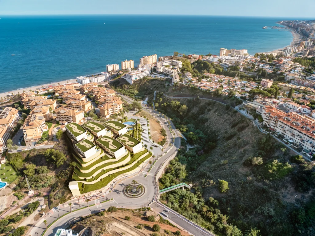 foto del los apartamentos desde un dron