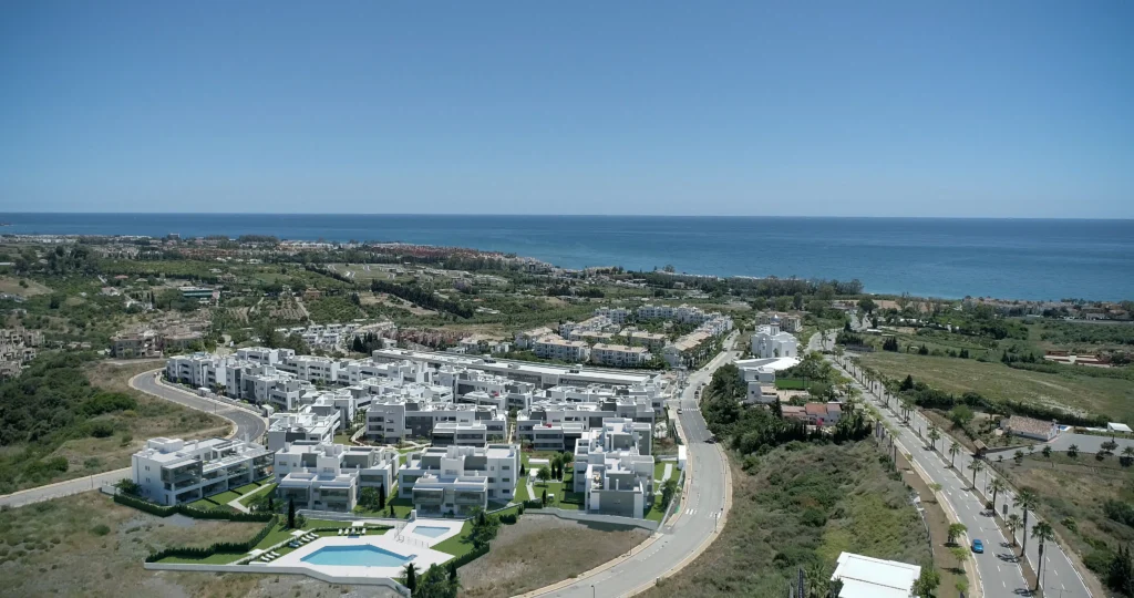 Foto de los apartamentos desde un dron